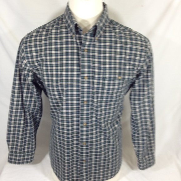 Chaps Green Plaid L/S Shirt Size Large - Picture 3 of 7